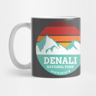 Denali National Park Retro Sticker Mug